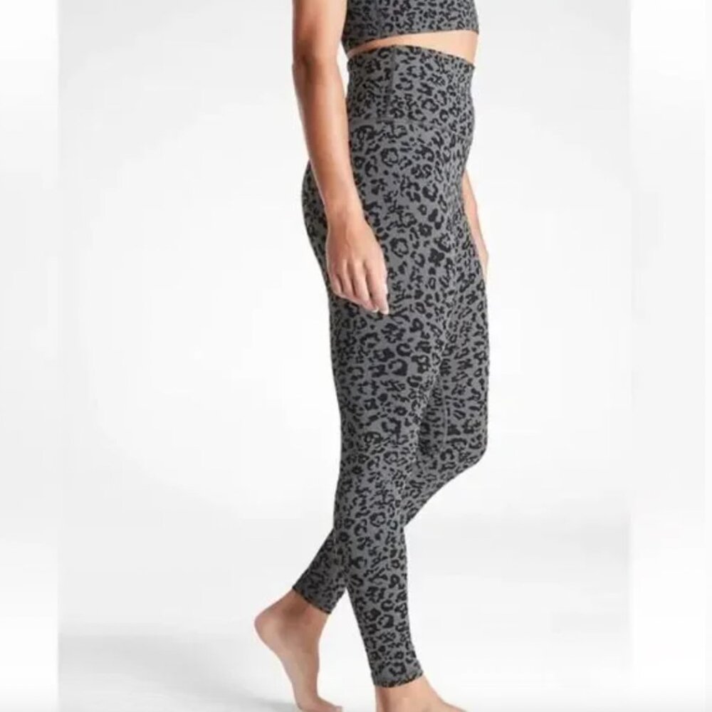 Athleta Elation Ultra High Rise Tight Leopard Print Animal Athleisure Size XXS - Picture 3 of 14